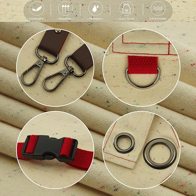 Kids Art Aprons for Painting, Gardening, Cooking, Multiple Pockets, Kids Smock for Boys & Girls, Waterproof (Age6-12)-BubblyBeeBaby