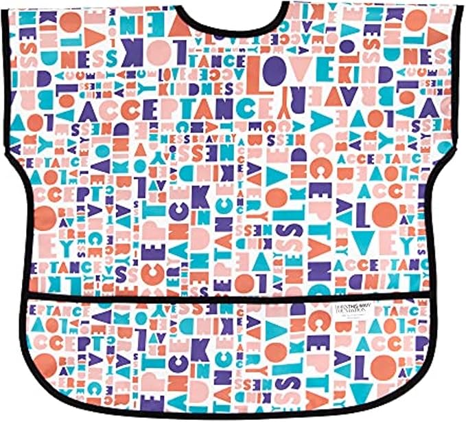 Bumkins Bibs - Toddler Bibs, Waterproof, Large for 1-3 Years, Short Sleeve-BubblyBeeBaby