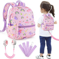 Accmor Toddler Backpack Leash, Cute Unicorn Baby Backpacks with Anti Lost Wrist Link, Mini Kids Backpack Leash Walking Harness for Outdoor Travel, Small Backpack Tether for Boys Girls 1-3 (Pink)