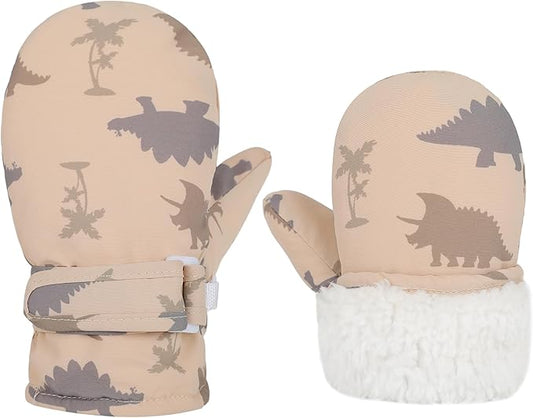 Toddler Gloves Kids Mittens Winter Warm Lined Fleece Gloves Waterproof Snow Baby Mitten for Boys Girls-BubblyBeeBaby