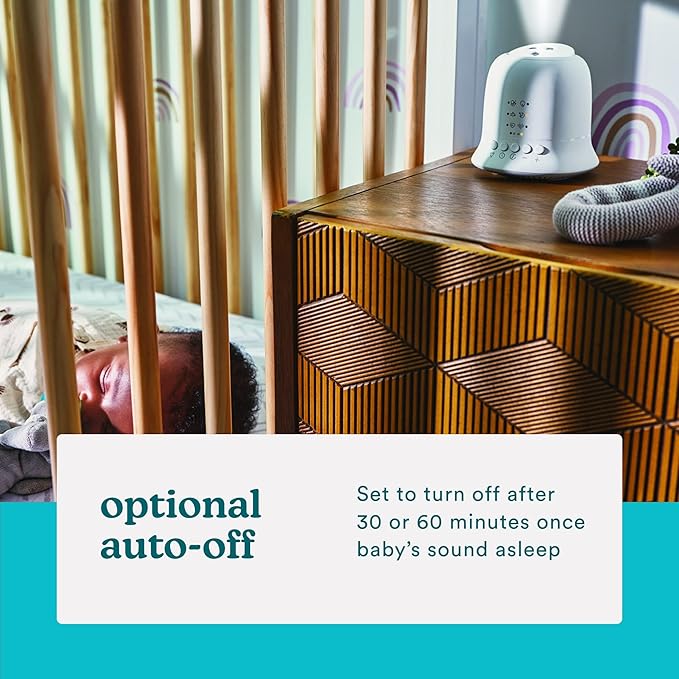 Homedics Sound Machine and Projector with 6 Soothing Sleep Sounds for Your Baby and Kids and Tilt Projector with 9 Images to Help Your Kids Fall Asleep-BubblyBeeBaby