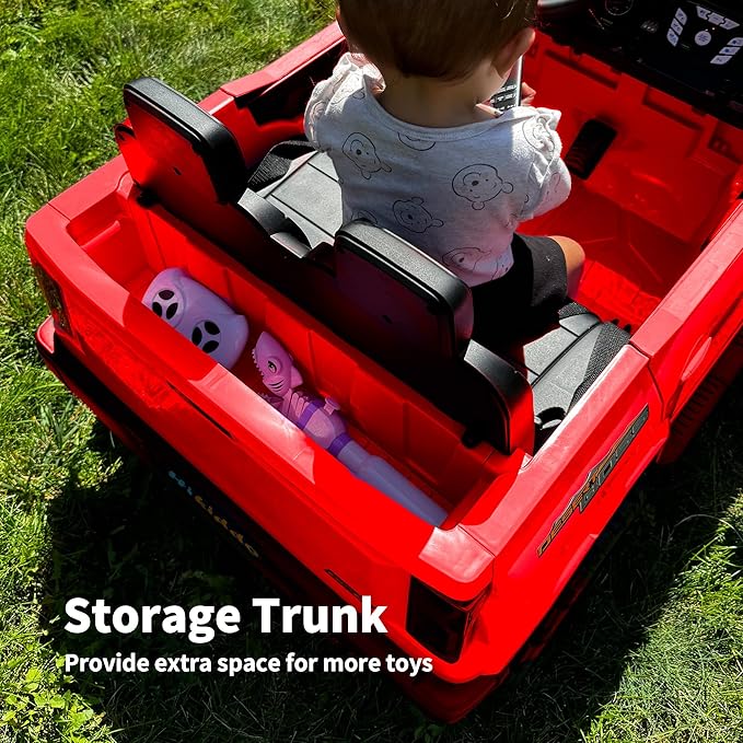 24V 10Ah Ride on Toy for Big Kids, 4WD 2 Seater Electric SUV Kids Car to Drive w/Remote Control, 4x200W Motors - Red-BubblyBeeBaby