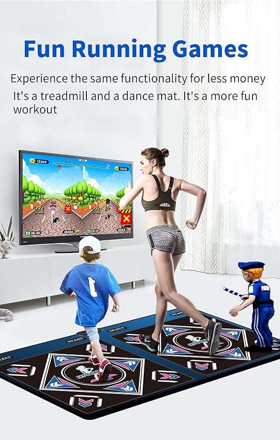 HDMI Musical Electronic Dance mat with a Camera, a 64G Large Memory Card, Including 1000 Games,650 Songs,81 Music Videos,for Single/Double Users, a Luxurious Gift for Boys and Girls-BubblyBeeBaby