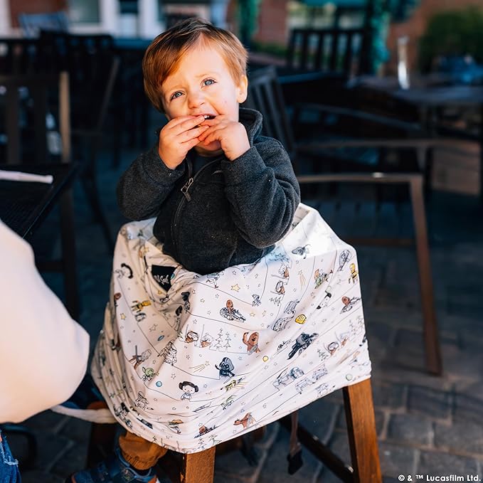 Milk Snob Original Star Wars 5-in-1 Cover, Precious Padawans, Privacy for Breastfeeding, Baby Car Seat, Carrier, Stroller, High Chair, Shopping Cart, Lounger Canopy - Newborn Essentials, Nursing Top-BubblyBeeBaby