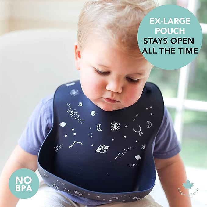 Loulou Lollipop Soft, Waterproof Silicone Feeding Bib for Babies and Toddlers-BubblyBeeBaby