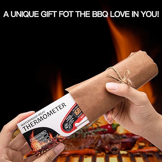 1-Second Rapid and Accurate Meat Thermometer - Waterproof Multifunctional Kitchen Food Thermometer, Ideal for Frying, Smoking, Grilling and More(Red)-BubblyBeeBaby