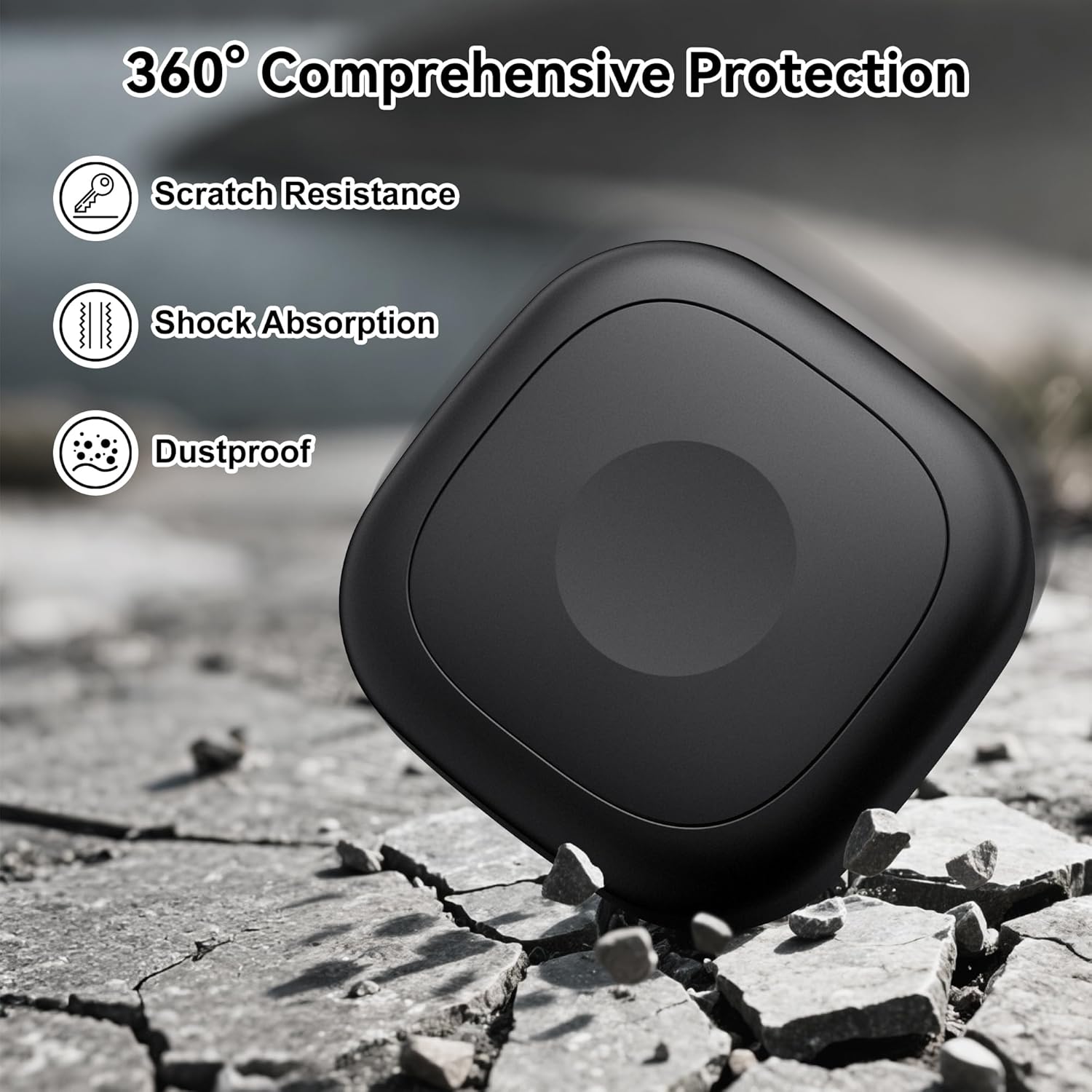 4 Pack for Tile Life360 Mate 2024/2022 Bluetooth Tracker Adhesive Mount, Silicone Waterproof Case with 3M Adhesive Sticker Stick on Car/Bike/Luggage, Hidden Tile Mate Full Protective Holder Anti-Lost