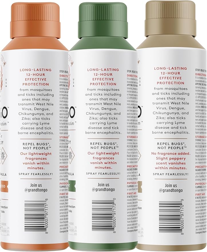 Insect Repellent Variety Pack, 12-Hour Mosquito & Tick Protection, Picaridin-Based, Water-Based, Lightweight, Quick-Drying, DEET Alternative, Face & Body Use, 3 Pack-BubblyBeeBaby