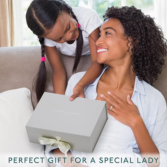 Jasmyn & Greene Luxury Spa Gift Basket for Women - 10 Relaxing Spa Birthday Gifts for Women with Lavender. Bridal Shower Gifts for Woman with Self Care Kit. Get Well Soon Package for Mother Sister.-BubblyBeeBaby