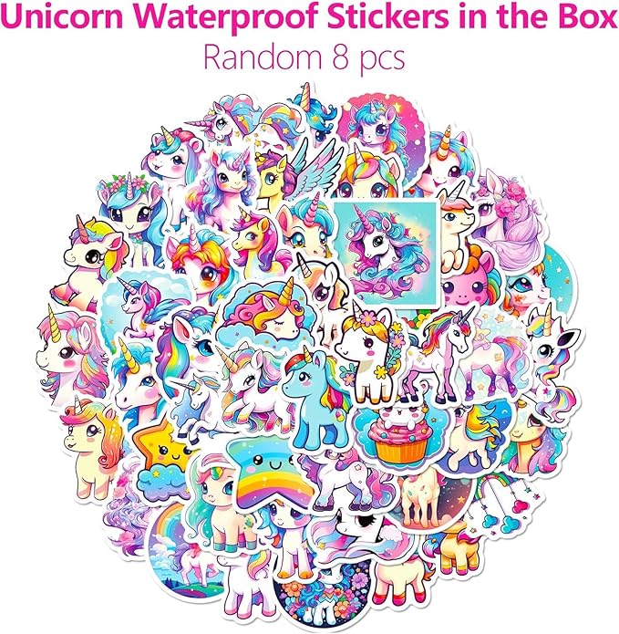 Kids Bike Helmet with Knee Elbow Wrist Pads Guards,Pink,for Ages 2-3-5-8-14,Sports Bicycle,Skate Scooter,Rollerblading with Unicorn Sticker-BubblyBeeBaby