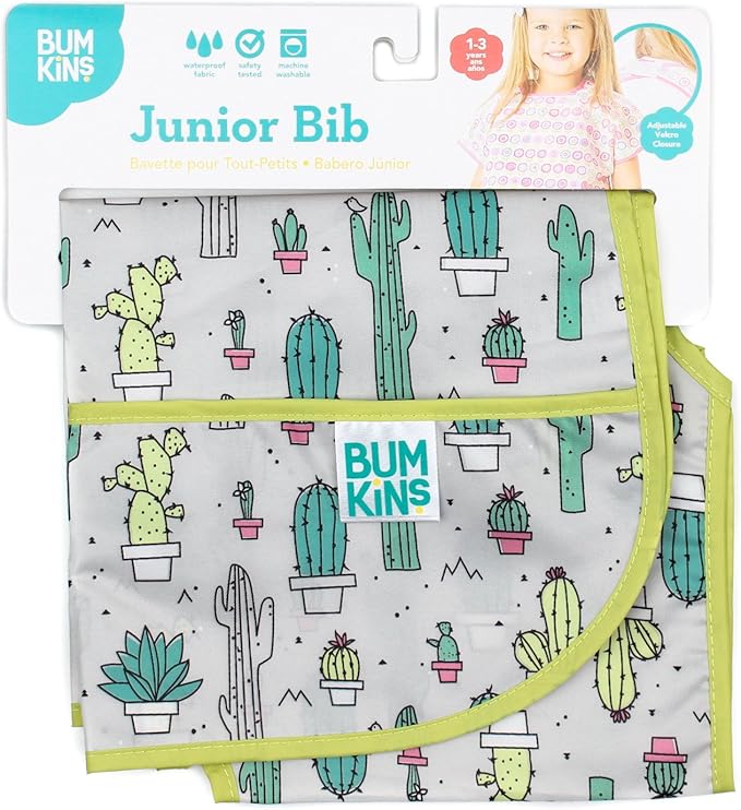 Bumkins Bibs - Toddler Bibs, Waterproof, Large for 1-3 Years, Short Sleeve-BubblyBeeBaby