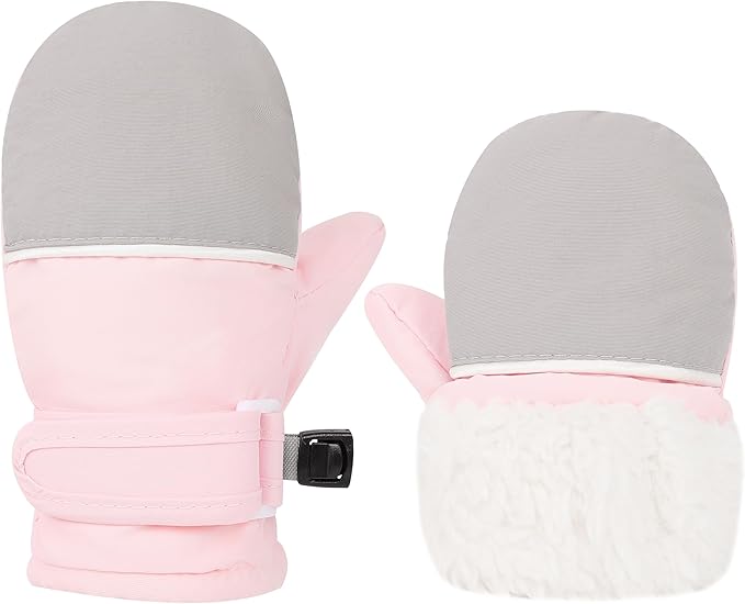 Toddler Gloves Kids Mittens Winter Warm Lined Fleece Gloves Waterproof Snow Baby Mitten for Boys Girls-BubblyBeeBaby