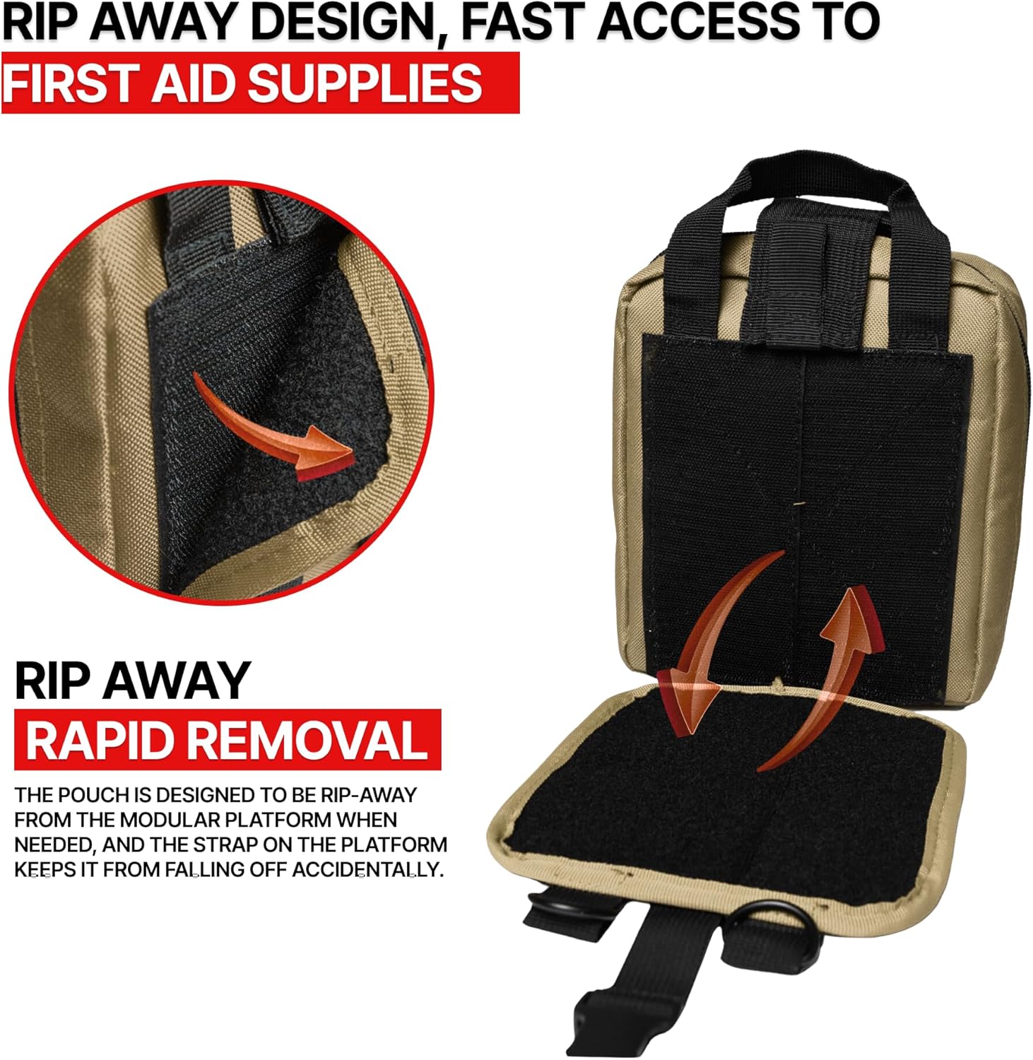 MOLLE Rip Away EMT First Aid IFAK Pouch Medical Empty Bag