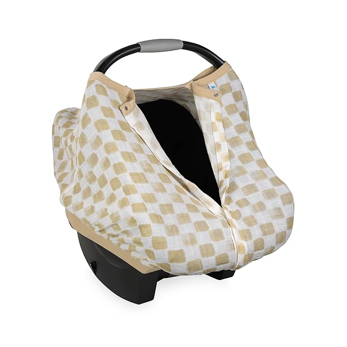 Little Unicorn Breathable Car Seat Canopy | Magnetic Closure Cover & Universal Fit | Protection & Privacy for Baby (Adobe Checker)-BubblyBeeBaby