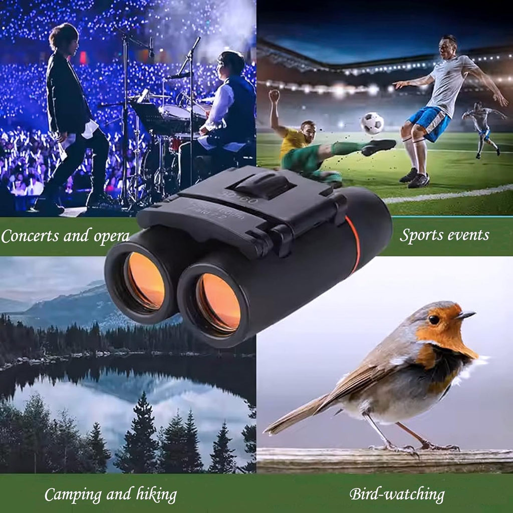 Binoculars for Adults, Compact Small Pocket Mini Travel Binocular for Bird Watching Concert Theater Opera High Powered Electronic Cruise Ship Essentials Norwegian Alaska Must Haves Hiking Camping Gear