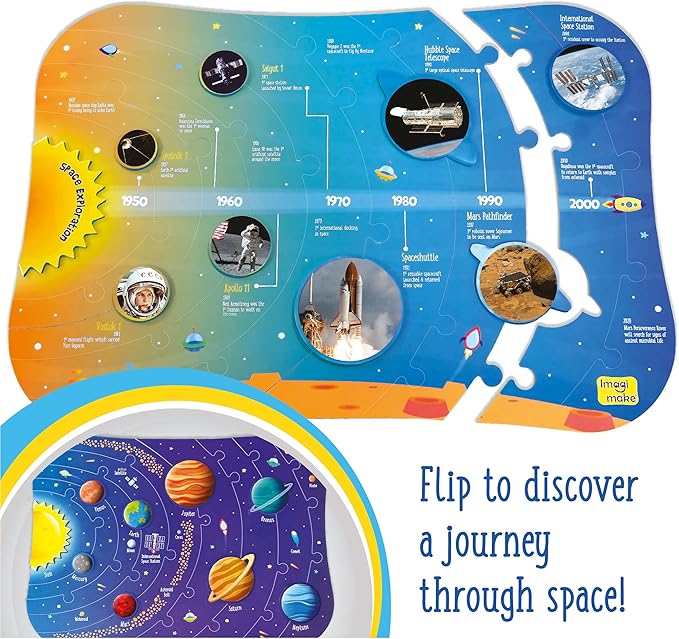 Imagimake Mapology Solar System for Kids | Educational Toys for Kids 5-7 | Space Toys | Puzzles for Kids Ages 4-8 | Planet Puzzles for Kids Ages 4-8 | Birthday and Christmas Gift for Boy & Girls-BubblyBeeBaby