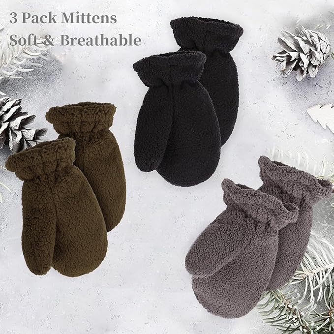 Zsedrut Baby Boys Winter Glove Warm Toddler Infant Girls Mittens Fleece Lined Gloves 1-7 Years-BubblyBeeBaby