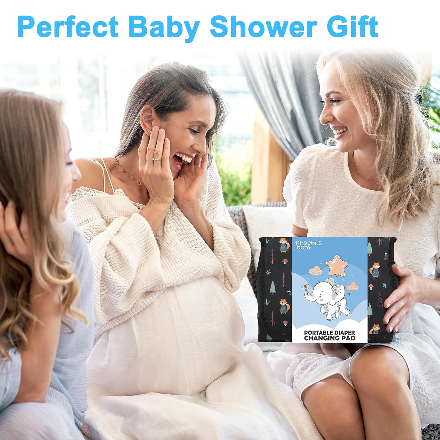 Baby Portable Changing Pad Travel - Waterproof Compact Diaper Changing Mat with Built-in Pillow - Lightweight & Foldable Changing Station, Newborn Shower Gifts