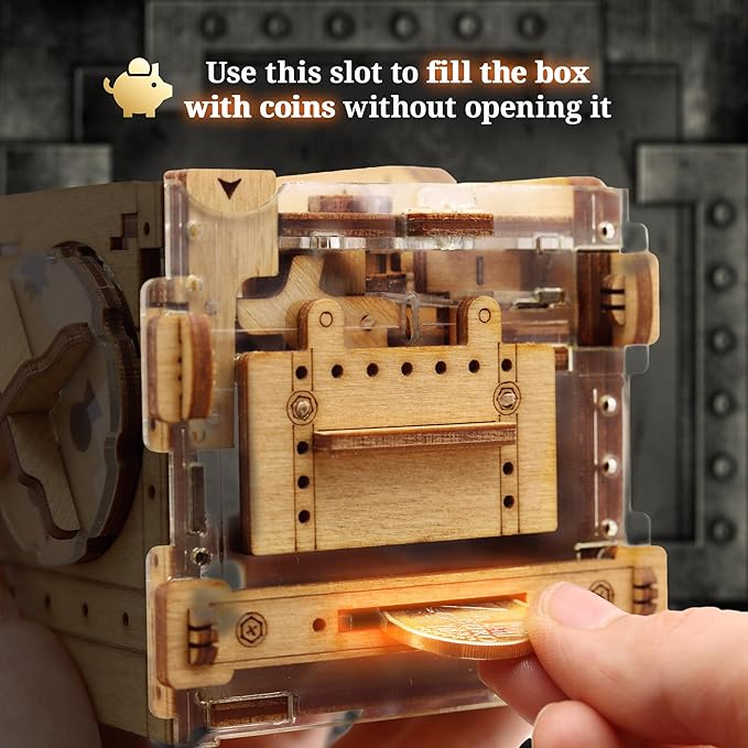 iDventure A-Maze-ing Safe - Marble Run Money Puzzle Box - Tricky Gift Packaging - 3D Puzzle for Adults - Escape Room Game - Brain Teaser - Birthday Gift Gadget for Men and Women - Treasure Box-BubblyBeeBaby