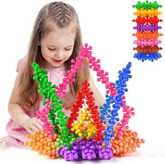 250 Pieces Building Blocks Kids STEM Toys Educational Building Toys Interlocking Solid Plastic Discs Sets for Preschool Boys and Girls Aged 3+-BubblyBeeBaby