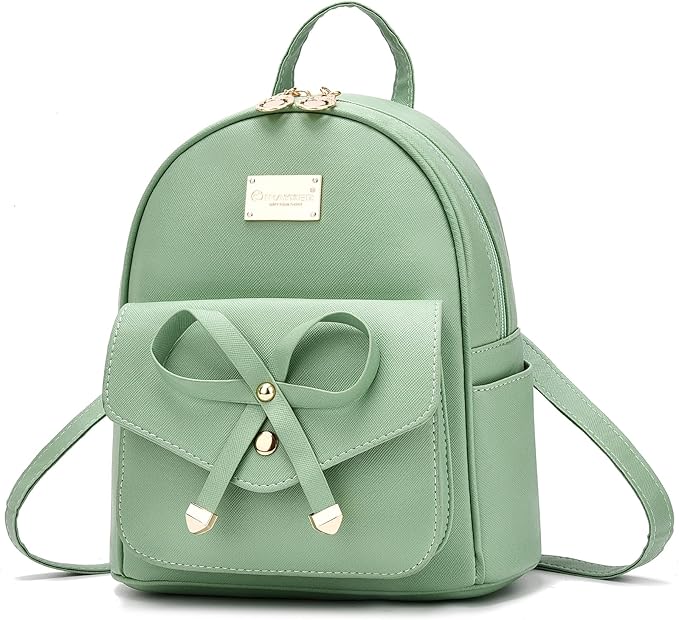 I IHAYNER Girls Bowknot Cute Leather Backpack Mini Backpack Purse for Women-BubblyBeeBaby