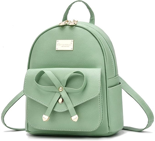 I IHAYNER Girls Bowknot Cute Leather Backpack Mini Backpack Purse for Women-BubblyBeeBaby