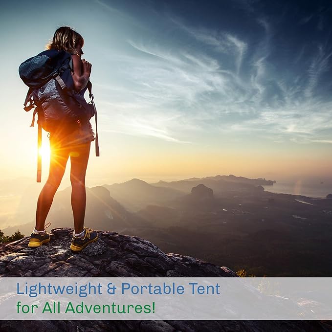 2-Person Dome Tent – Easy Set Up Shelter with Rain Fly and Carrying Bag for Camping-BubblyBeeBaby