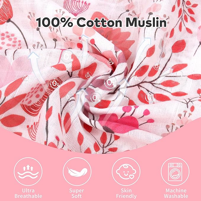 Rquite Muslin Car Seat Cover Baby, Carseat Covers Baby Girl Boy, Breathable Lightweight Infant Car Seat Cover, Baby Carrier Cover Car Seat Canopy Stroller Sun Shade for Summer & Hot Day, Universal Fit-BubblyBeeBaby