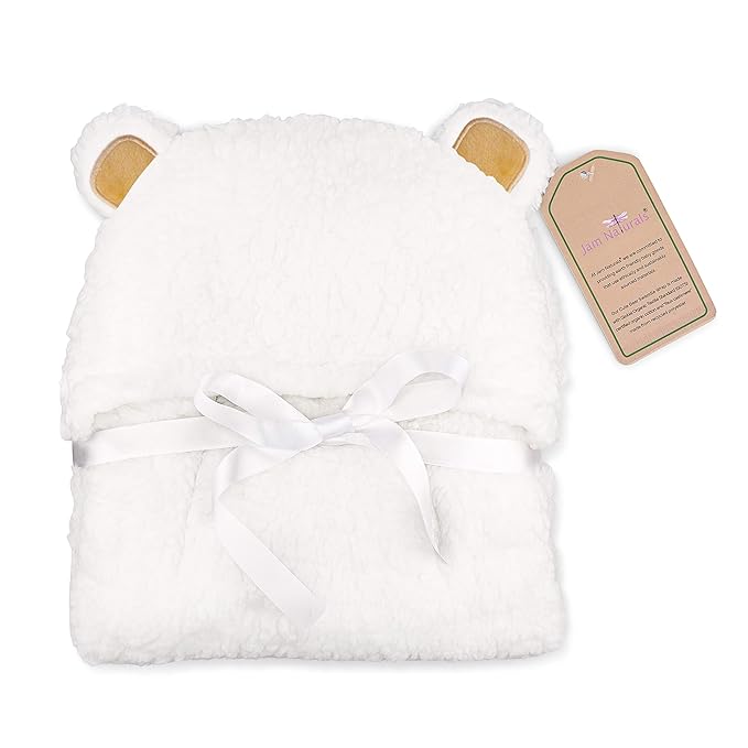 Jam Naturals-Cute Bear Organic Newborn Swaddle Wrap-Gender Neutral Soft Baby Blanket, Newborn Baby Registry Gift (Golden Brown, 0-3m)-BubblyBeeBaby