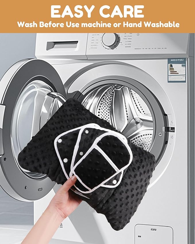 Infant Car Seat Insert with Removable Cushion for Baby Preemie Newborn Infant, Reversible carseat Insert Head Body Support Fits for Stroller, Baby Swing, Rocker, Bouncer, Bassinet - Black-BubblyBeeBaby