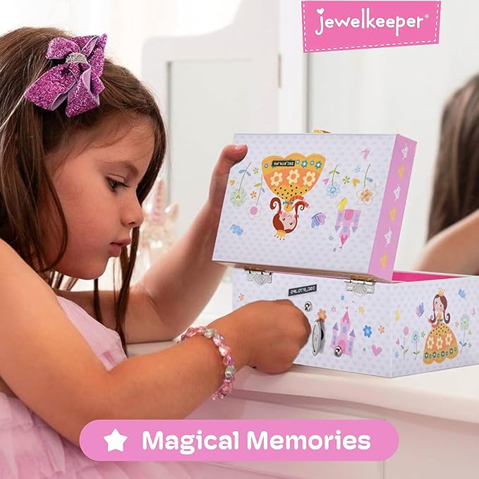 Jewelkeeper Jewelry Box for Girls - Toddler Jewlery Box - Girls Jewelry Box 6-8 - Blonde Princess Musical Jewelry Boxes, The Beautiful Dreamer Tune and Spinning Doll-BubblyBeeBaby