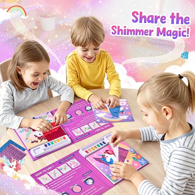 JoyCat Paint with Water Coloring Books, Art & Craft Activity, Princess No Mess Art for Kids Ages 4-8, Craft Kits & Supplies, DIY Creative Activity, Presents for Girls & Boys-BubblyBeeBaby