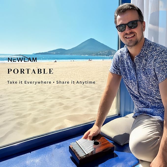 Kalimba Thumb Piano 17 Keys, Portable Mbira Finger Piano Gifts for Kids and Adults Beginners-BubblyBeeBaby