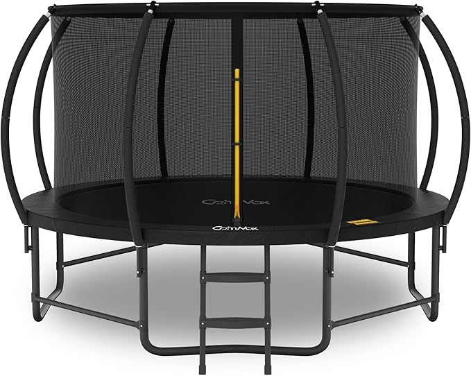 14FT 12FT 10FT 16FT Trampoline with Safety Enclosure, Anti-Rust Coating – ASTM Certified, Heavy-Duty Outdoor Trampoline with Ladder – for Kids & Adults-BubblyBeeBaby