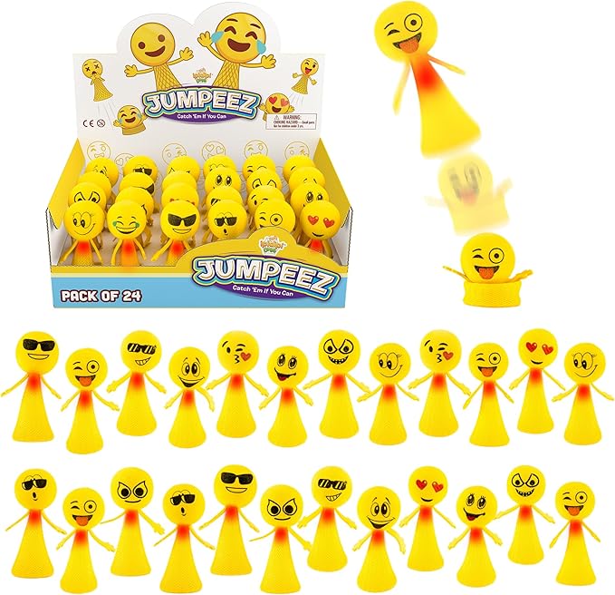 IPIDIPI TOYS Jumping Poppers LED, Pack of 24 – Spring Launcher Light Up Toys for Kids - Fun Party Favors, Goodie Bag Stuffers, Classroom Rewards, Birthday Games, and Holiday Prizes-BubblyBeeBaby