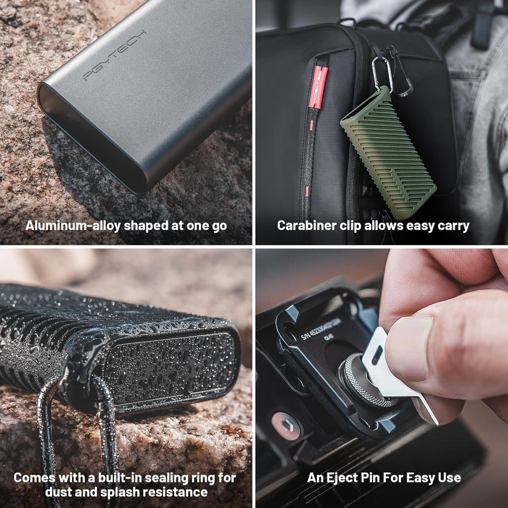 PGYTECH Createmate CFexpress Type B Card Reader Case USB 3.2 Gen 2 10Gbps SD Card Reader for Photographers(CFexpress-B, Black)