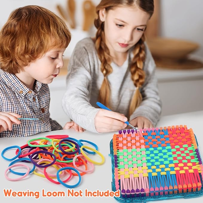 IQKidz 224 PCS Loom Loops Refill for Potholder Weaving Loom Kit Toys, Elastic DIY Arts and Crafts Loops Supplies for Kids Beginners, Perfect Birthday Gifts for 5 6 7 8-12 13 Year Old Girls-BubblyBeeBaby