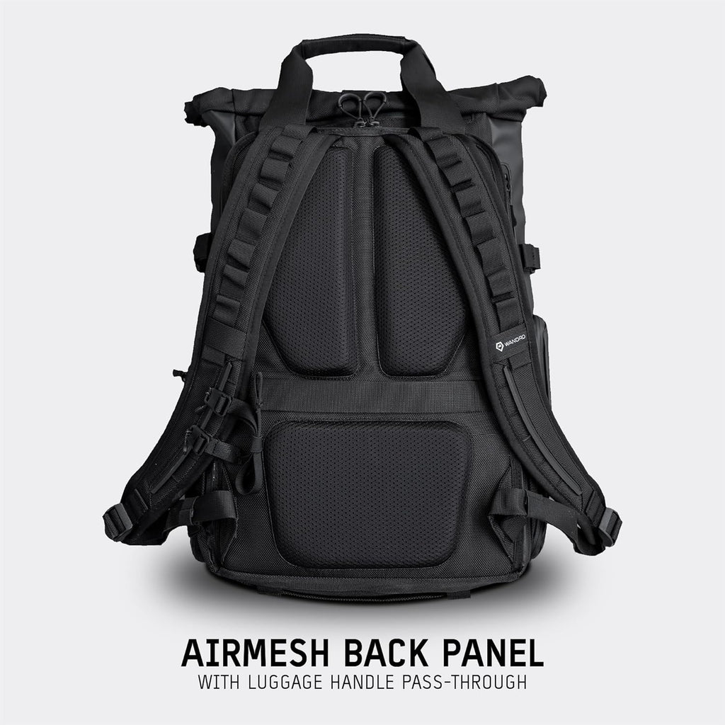 WANDRD PRVKE 41L, V3 Backpack: Weather-Resistant Travel & Camera Backpack with Laptop Sleeve, Quick Side Access, Clamshell Opening – Ideal Photography & Travel Bag (Black)
