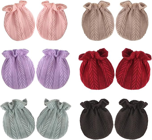 BQUBO Newborn Infant Toddler Mittens No Scratch Cotton Elastic Wrist Gloves Hypoallergenic for 0-6 Months Baby Boys Girls-BubblyBeeBaby