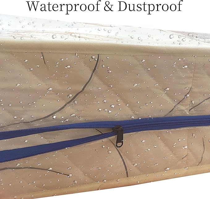 2 Pack Full Mattress Bags for Moving and Storage-5 Mil Zipper Plastic Waterproof Mattress Storage Bags-BubblyBeeBaby