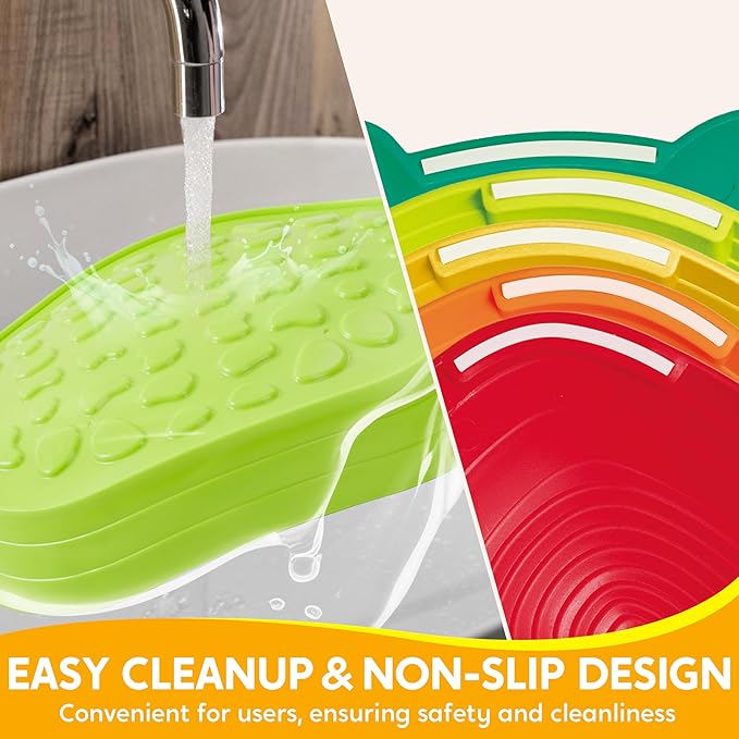 JOYIN 5 Pcs Turtle Balance Stepping Stones, Kids Turtle Path Jumping Stones, Toddler Obstacle Course Coordination Game Toys Indoor or Outdoor Play for Kids Aged 3+-BubblyBeeBaby