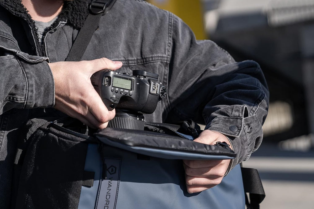 WANDRD PRVKE 31L, V3 Photography Bundle: Weather-Resistant Travel & Camera Backpack with Laptop Sleeve, Quick Side Access, Clamshell Opening – Ideal Photography & Travel Bag (Aegean Blue)