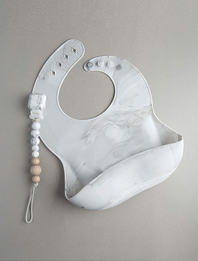 Loulou Lollipop Soft, Waterproof Silicone Feeding Bib-BubblyBeeBaby