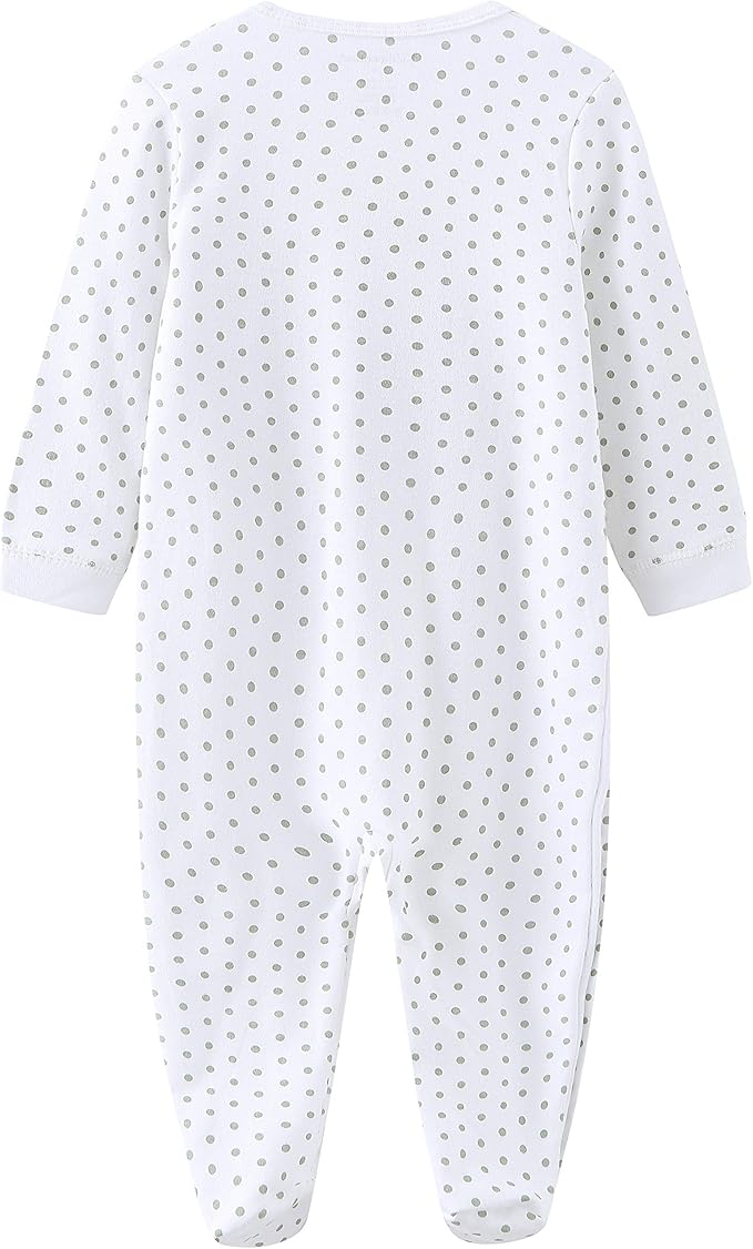 Kiddiezoom Baby and Toddler Boys'Snug Fit Footed One-Piece Romper Jumpsuit Cotton Cotton Footed Outfit-BubblyBeeBaby