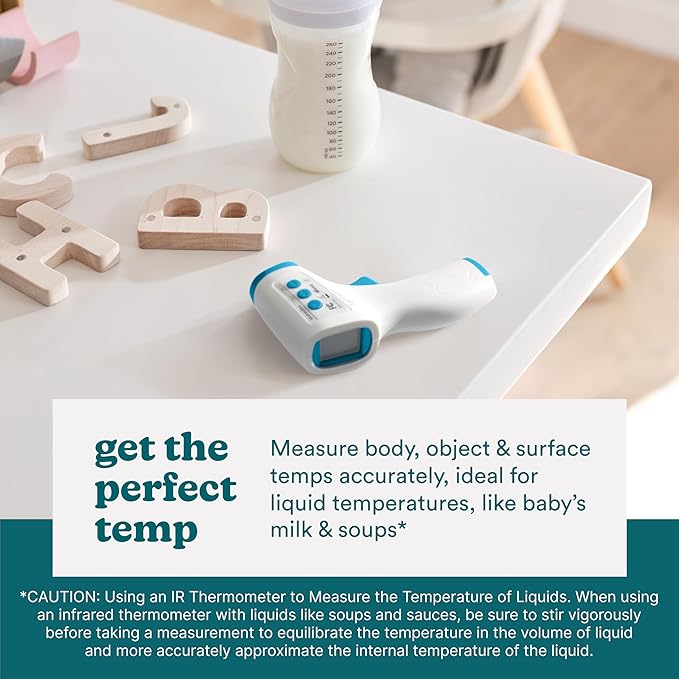 HoMedics Non-Contact Infrared Forehead Thermometer, Clinically Proven Fast Accurate Results, High-Fever Alert with 4-in-1 Readings-BubblyBeeBaby