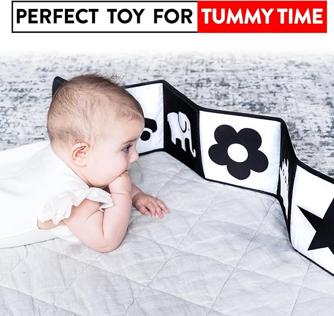 High Contrast Baby Toys for Newborn Black and White Baby Toys Baby Books 0-6 Months High Contrast Baby Book Contrast Toys for Infants 0-6 Months Black and White Books for Newborns-BubblyBeeBaby