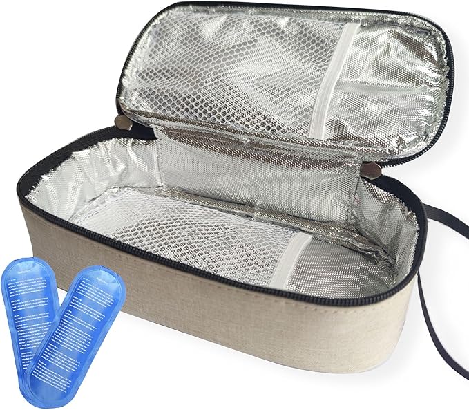 Insulated Breastmilk Cooler Bag with 2 Ice Packs - Breastmilk Cooler Organizer Bag for Daycare, Breastfeeding Mom Travel Outdoor-BubblyBeeBaby
