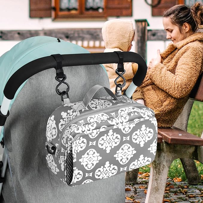 Accmor Stroller Organizer, Universal Stroller Organizer with Insulated Cup Holder Pocket, Dual Purpose Large Capacity Stroller Bag Caddy, Stroller Accessories Fits for Uppababy, Doona, Nuna Strollers-BubblyBeeBaby