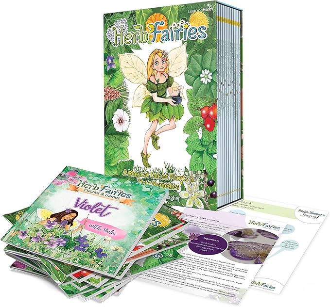 Herb Fairies: 13 Plant Books Set & Digital Learning System - Explore Plants & Healing Herbs Through Engaging & Educational Stories - Includes Audiobooks, Printables, Recipes, Crafts, Puzzles & Games-BubblyBeeBaby