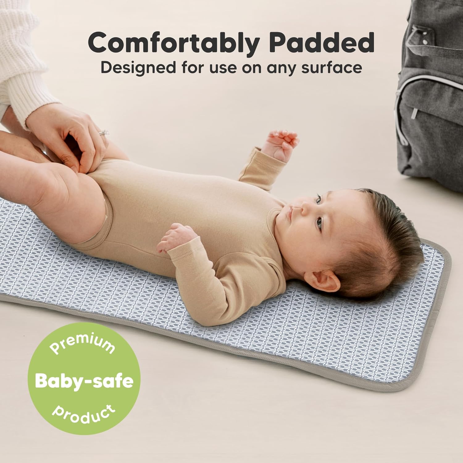 KeaBabies Portable Diaper Changing Pad, Easy Wipe Clean - Foldable Waterproof Baby Changing Mat for Diaper Bag, Compact, Lightweight, 25x13 Baby Changer Travel Essential, Machine Washable(Wild Patrol)